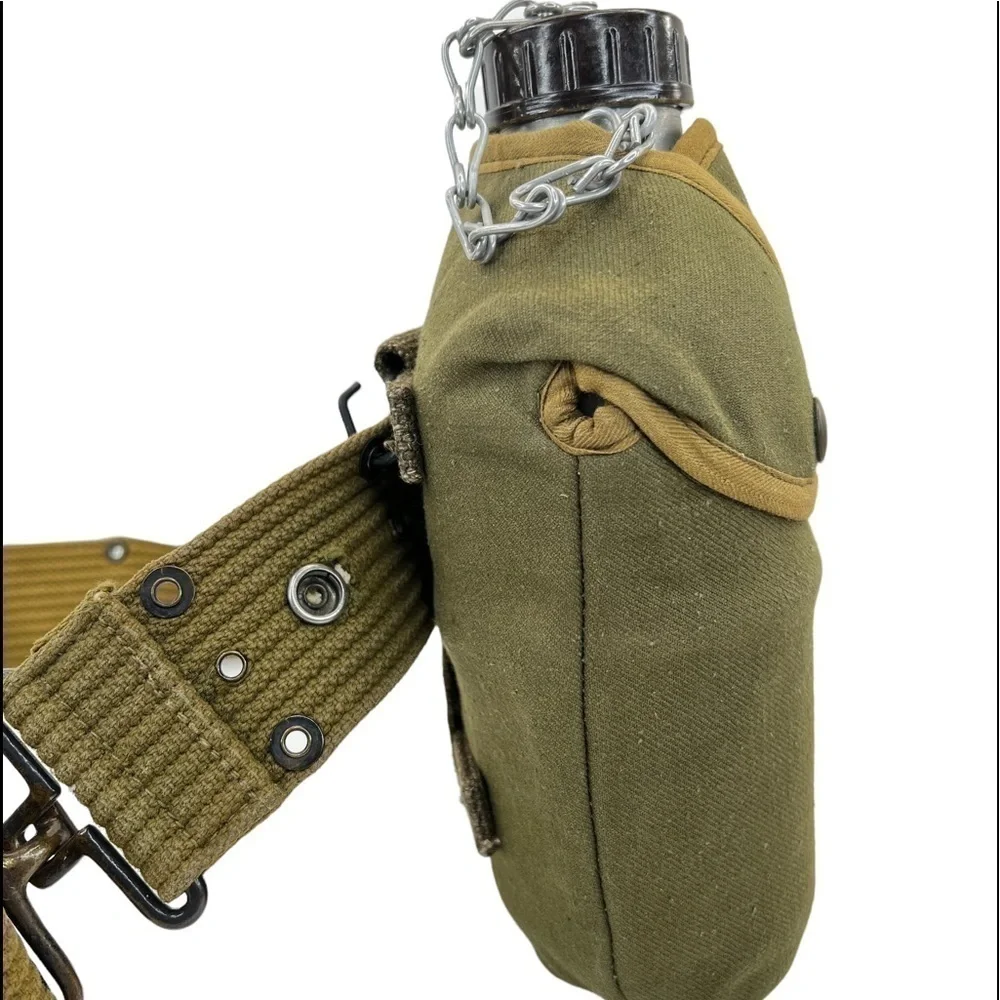 Vintage U.S. Military Henri Brun Clermont-FD Canteen and Gear Belt
